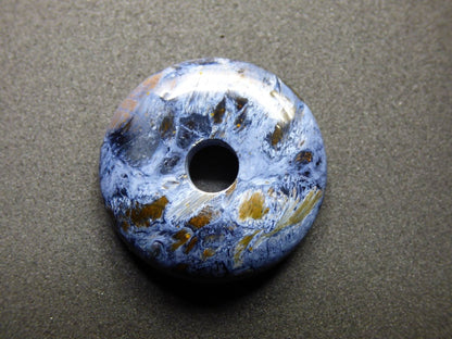 Pietersite blau ~ Edelstein Kette ~HIPPIE ~GOA ~Boho ~Tibet ~Ethno ~Nature ~Donut ~Schutzsymbol ~Heilstein ~Rarität - Art of Nature Berlin