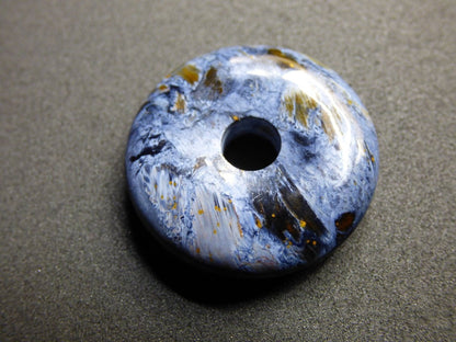 Pietersite blau ~ Edelstein Kette ~HIPPIE ~GOA ~Boho ~Tibet ~Ethno ~Nature ~Donut ~Schutzsymbol ~Heilstein ~Rarität - Art of Nature Berlin