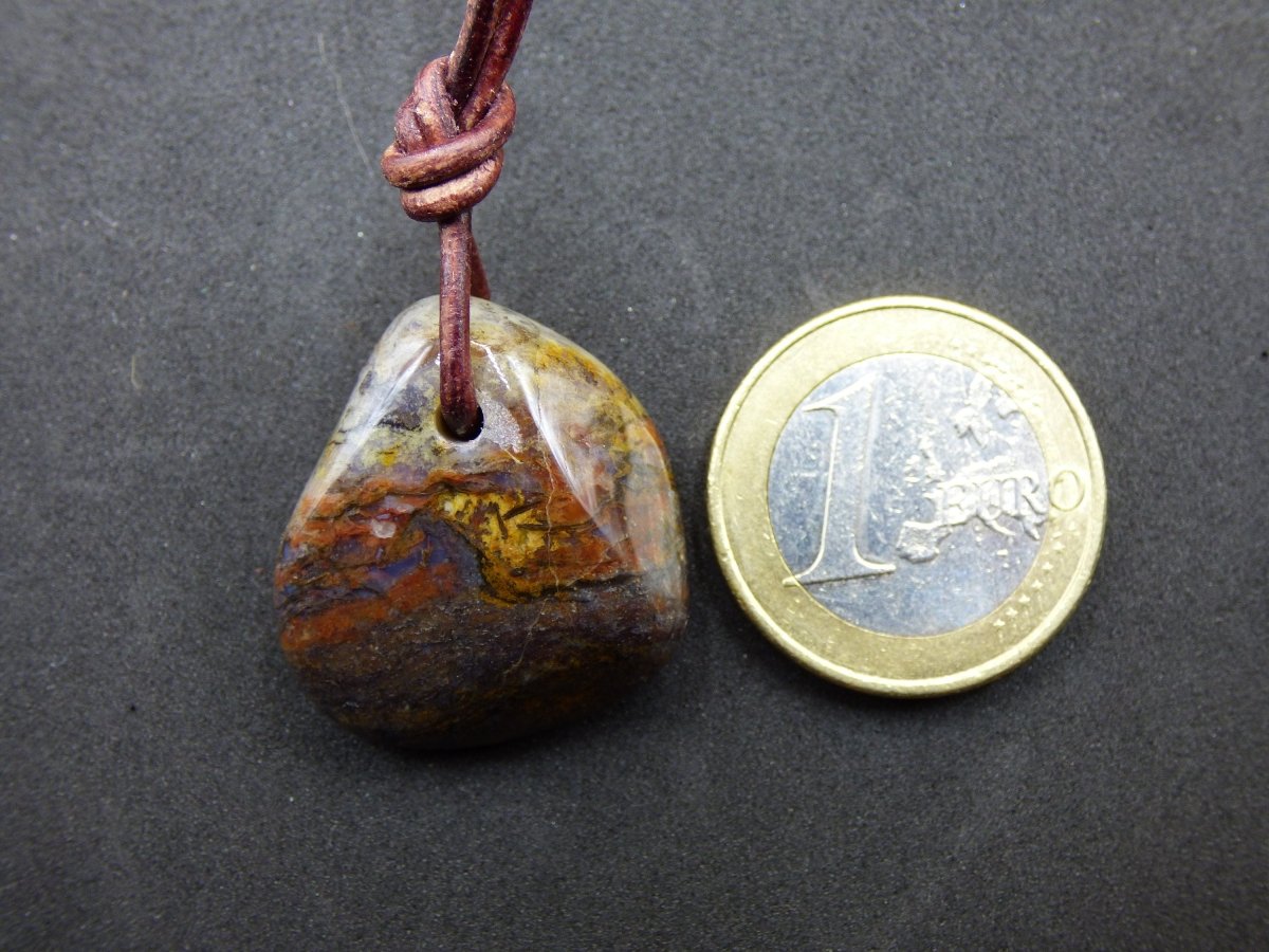 Pietersite Edelstein Kette - braun gold Natur Rarität Schutzsymbol Heilstein Kristall HIPPIE Boho Ethno Mann Frau Geschenk Er Sie - Art of Nature Berlin