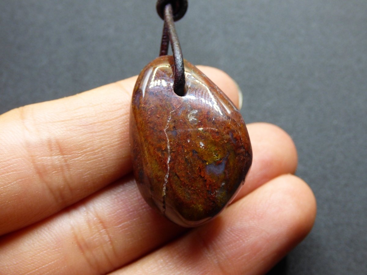 Pietersite Edelstein Kette ~HIPPIE ~GOA ~Boho ~Ethno ~Nature ~Heilstein ~Flash ~Fire ~Fluss ~Blitz ~Rarität - Art of Nature Berlin