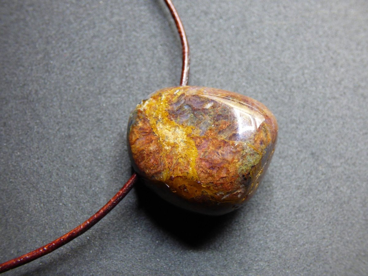 Pietersite Edelstein Kette ~HIPPIE ~GOA ~Boho ~Ethno ~Nature ~Heilstein ~Flash ~Fire ~Fluss ~Blitz ~Rarität - Art of Nature Berlin