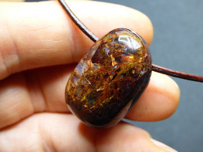 Pietersite Edelstein Kette ~HIPPIE ~GOA ~Boho ~Ethno ~Nature ~Heilstein ~Flash ~Fire ~Fluss ~Blitz ~Rarität - Art of Nature Berlin