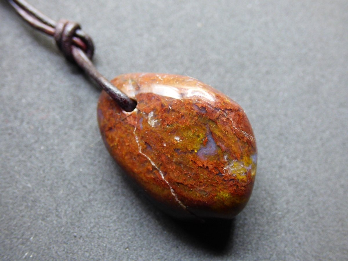 Pietersite Edelstein Kette ~HIPPIE ~GOA ~Boho ~Ethno ~Nature ~Heilstein ~Flash ~Fire ~Fluss ~Blitz ~Rarität - Art of Nature Berlin