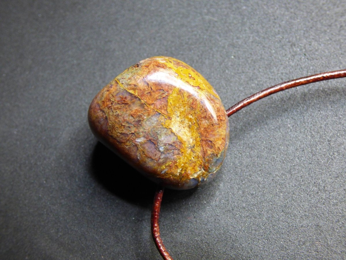 Pietersite Edelstein Kette ~HIPPIE ~GOA ~Boho ~Ethno ~Nature ~Heilstein ~Flash ~Fire ~Fluss ~Blitz ~Rarität - Art of Nature Berlin