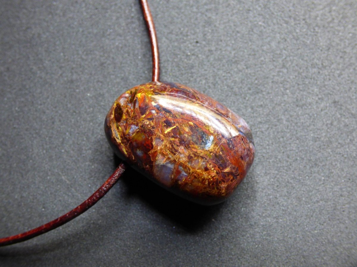 Pietersite Edelstein Kette ~HIPPIE ~GOA ~Boho ~Ethno ~Nature ~Heilstein ~Flash ~Fire ~Fluss ~Blitz ~Rarität - Art of Nature Berlin