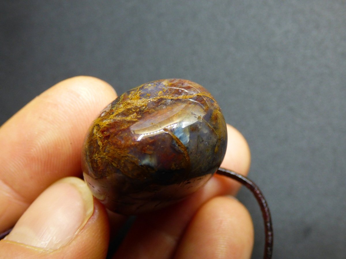 Pietersite Edelstein Kette ~HIPPIE ~GOA ~Boho ~Ethno ~Nature ~Heilstein ~Flash ~Fire ~Fluss ~Blitz ~Rarität - Art of Nature Berlin