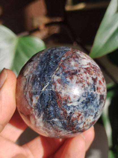 Pietersite - Edelstein Kugel blau rot Heilstein Natur Deko Sphere Sammler Wohn Energie Qualität Selten Rarität Geschenk Mann Frau Er Sie - Art of Nature Berlin
