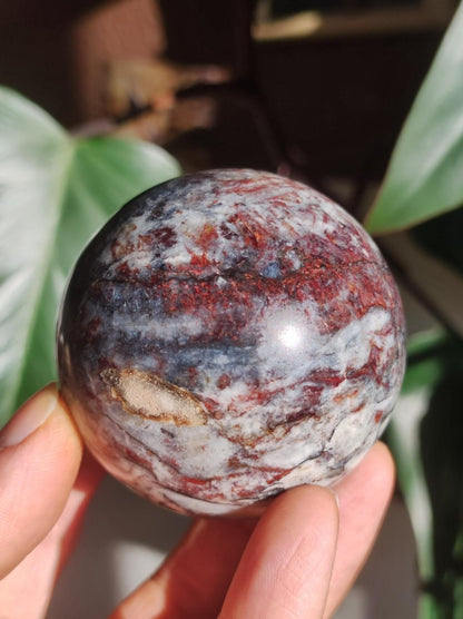 Pietersite - Edelstein Kugel blau rot Heilstein Natur Deko Sphere Sammler Wohn Energie Qualität Selten Rarität Geschenk Mann Frau Er Sie - Art of Nature Berlin