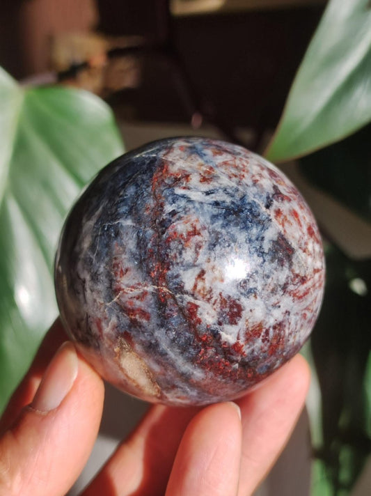 Pietersite - Edelstein Kugel blau rot Heilstein Natur Deko Sphere Sammler Wohn Energie Qualität Selten Rarität Geschenk Mann Frau Er Sie - Art of Nature Berlin