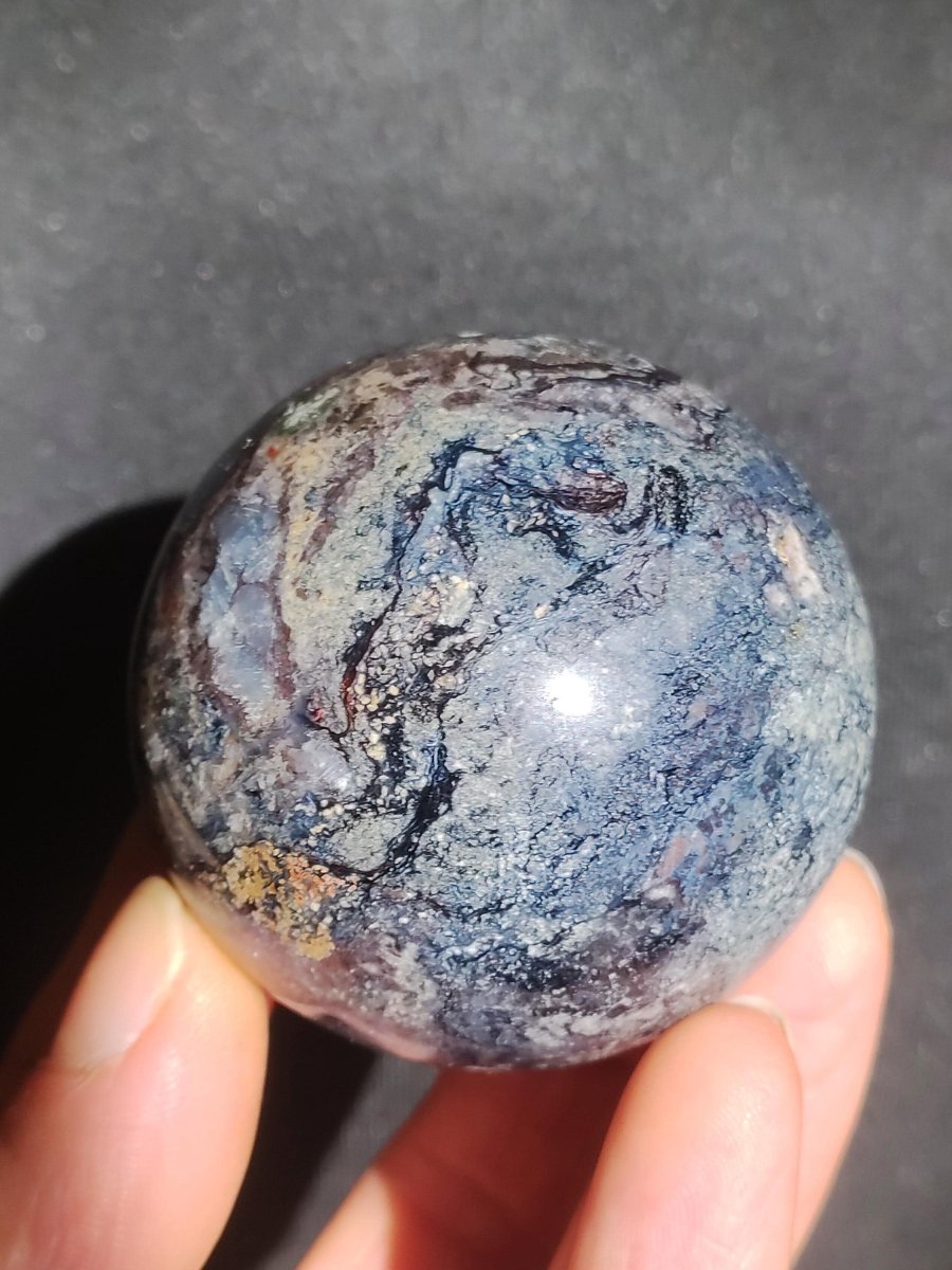 Pietersite - Edelstein Kugel blau rot Heilstein Natur Deko Sphere Sammler Wohn Energie Qualität Selten Rarität Geschenk Mann Frau Er Sie - Art of Nature Berlin