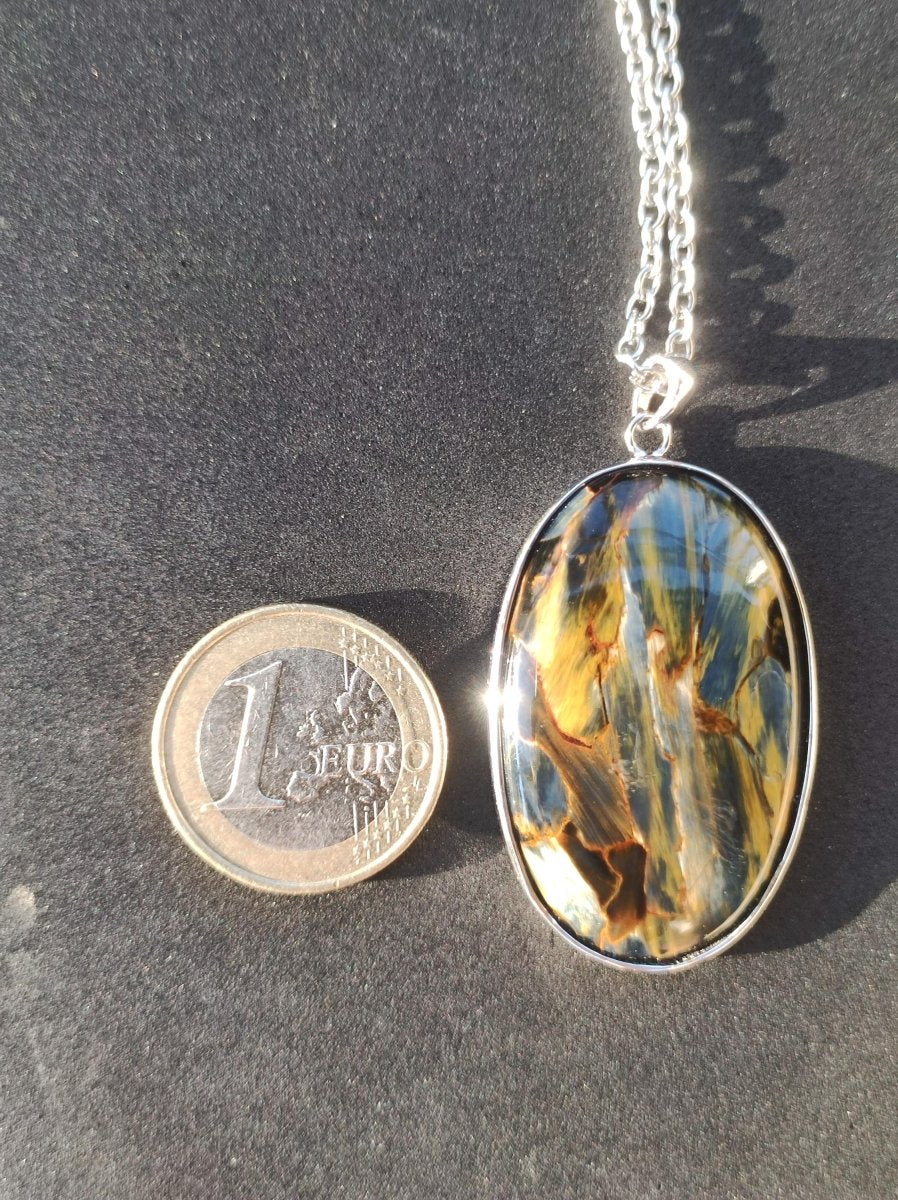 Pietersite gold - 925 Sterling Silber Edelstein Kette Natur Schutz Rarität Heilstein Kristall Mann Frau Er Sie Geschenk Schimmer Reflektion - Art of Nature Berlin