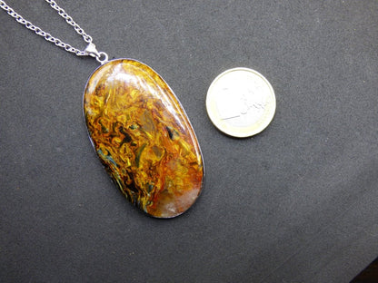 Pietersite gold AAA - 925 Sterling Silber Edelstein Kette Natur Rarität Heilstein Kristall Mann Frau Er Sie Geschenk Schimmer Reflektion - Art of Nature Berlin