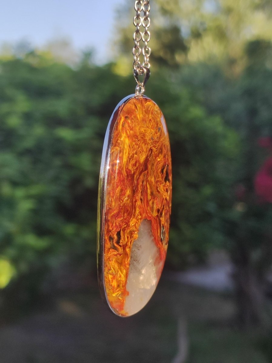 Pietersite gold AAA - 925 Sterling Silber Edelstein Kette Natur Rarität Heilstein Kristall Mann Frau Er Sie Geschenk Schimmer Reflektion - Art of Nature Berlin