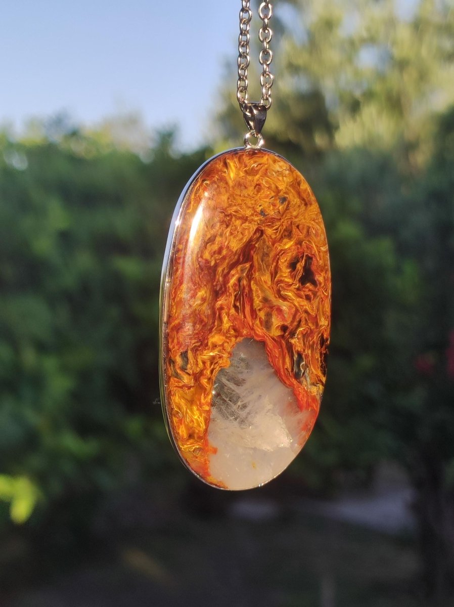 Pietersite gold AAA - 925 Sterling Silber Edelstein Kette Natur Rarität Heilstein Kristall Mann Frau Er Sie Geschenk Schimmer Reflektion - Art of Nature Berlin