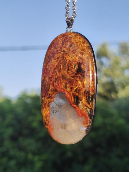 Pietersite gold AAA - 925 Sterling Silber Edelstein Kette Natur Rarität Heilstein Kristall Mann Frau Er Sie Geschenk Schimmer Reflektion - Art of Nature Berlin