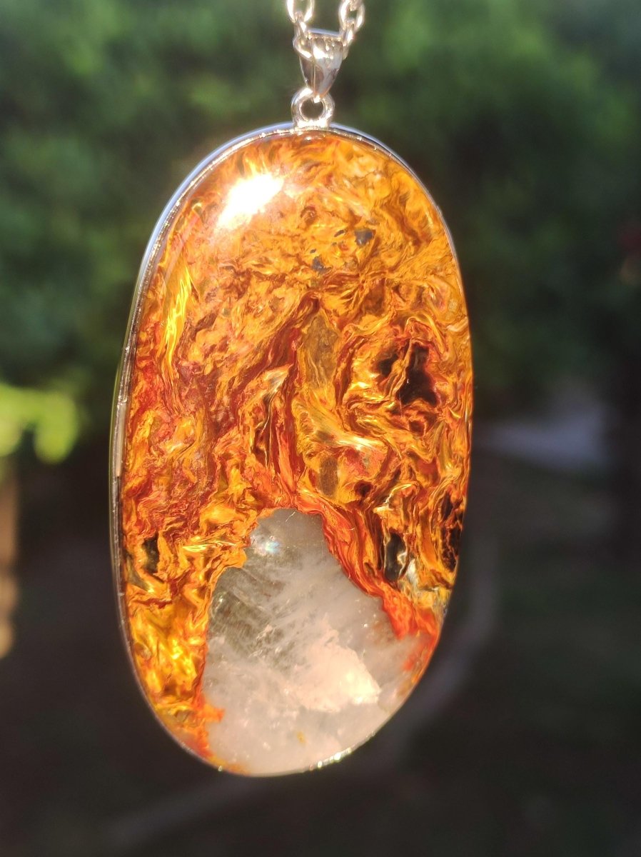 Pietersite gold AAA - 925 Sterling Silber Edelstein Kette Natur Rarität Heilstein Kristall Mann Frau Er Sie Geschenk Schimmer Reflektion - Art of Nature Berlin