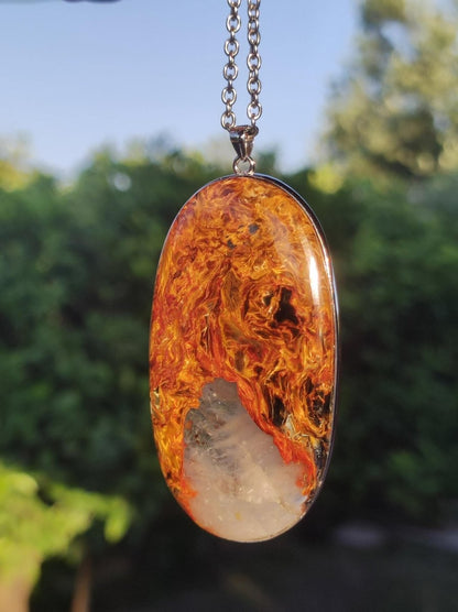 Pietersite gold AAA - 925 Sterling Silber Edelstein Kette Natur Rarität Heilstein Kristall Mann Frau Er Sie Geschenk Schimmer Reflektion - Art of Nature Berlin