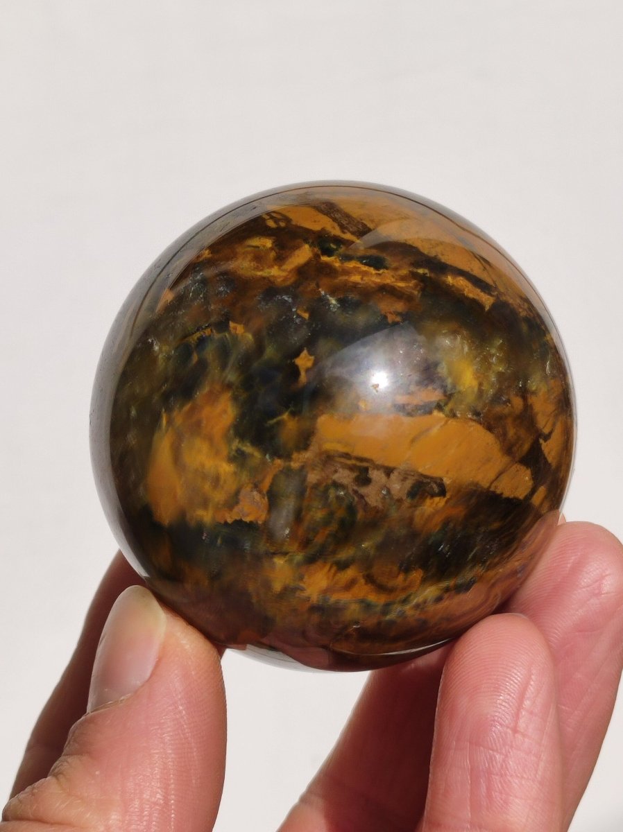 Pietersite gold Edelstein Kugel Massage Haus Magische Deko Sphere Kristall Meditation HIPPIE GOA Boho Heilstein Naturschatz Sammler Mineral - Art of Nature Berlin