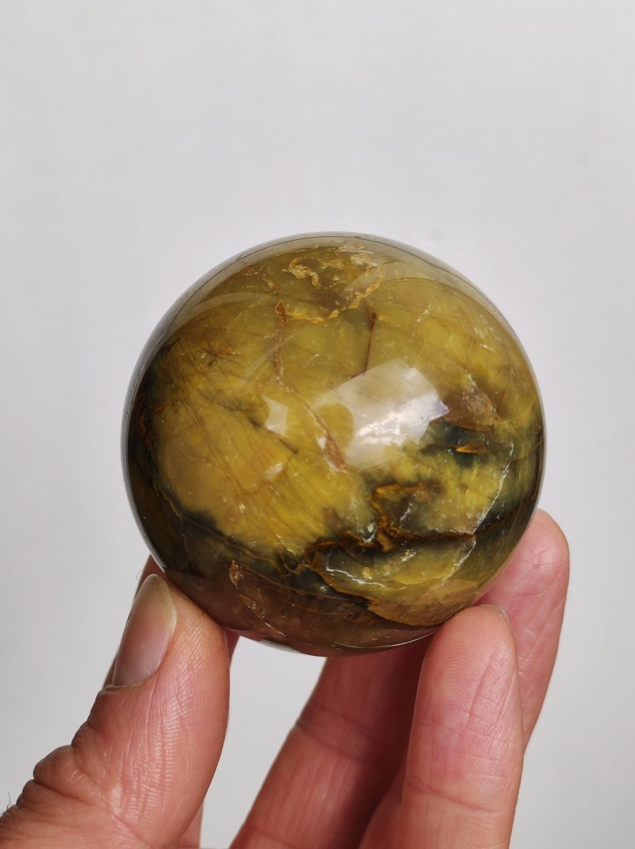 Pietersite gold Edelstein Kugel Massage Haus Magische Deko Sphere Kristall Meditation HIPPIE GOA Boho Heilstein Naturschatz Sammler Mineral - Art of Nature Berlin