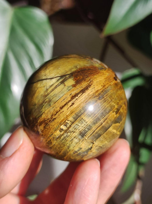 Pietersite gold Edelstein Kugel Massage Haus Magische Deko Sphere Kristall Meditation HIPPIE GOA Boho Heilstein Naturschatz Sammler Mineral - Art of Nature Berlin
