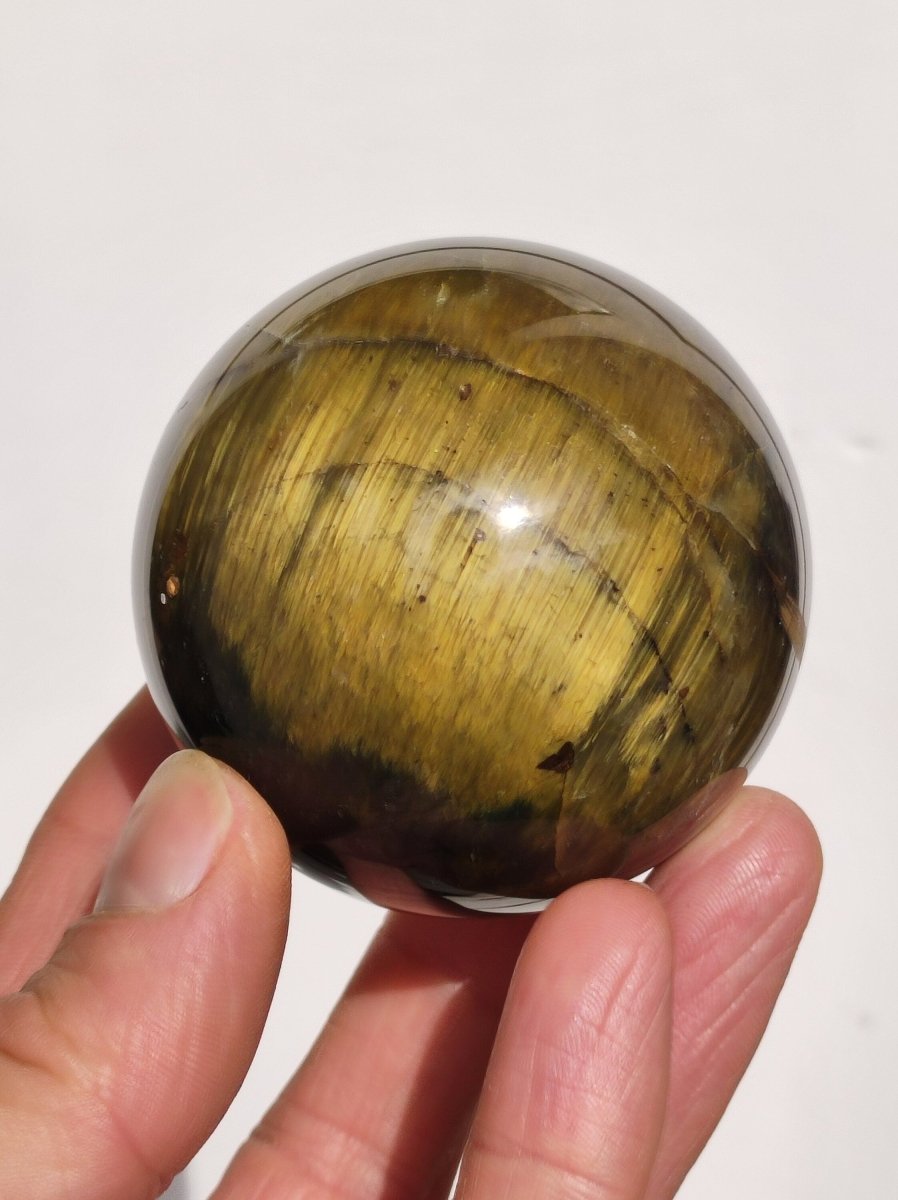 Pietersite gold Edelstein Kugel Massage Haus Magische Deko Sphere Kristall Meditation HIPPIE GOA Boho Heilstein Naturschatz Sammler Mineral - Art of Nature Berlin