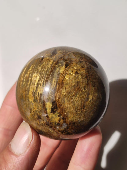 Pietersite gold Edelstein Kugel Massage Haus Magische Deko Sphere Kristall Meditation HIPPIE GOA Boho Heilstein Naturschatz Sammler Mineral - Art of Nature Berlin
