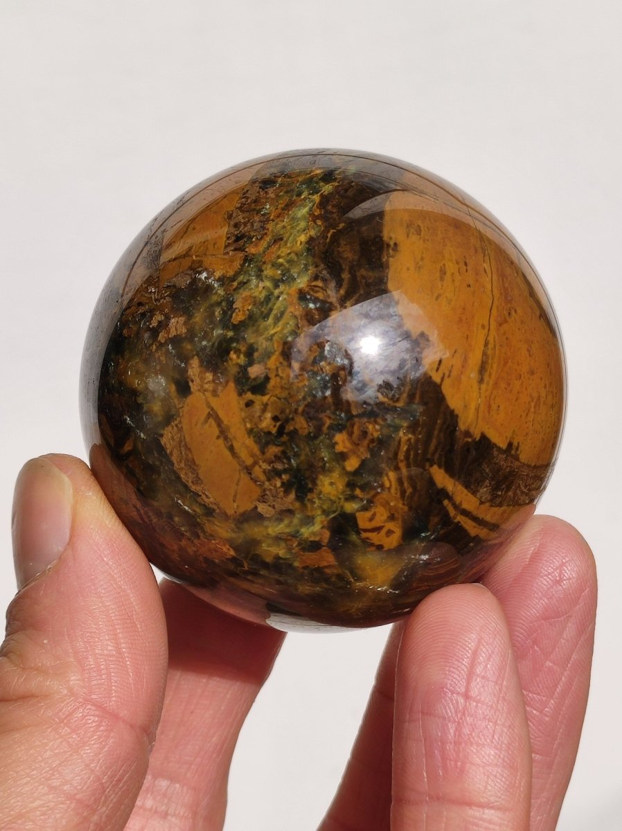 Pietersite gold Edelstein Kugel Massage Haus Magische Deko Sphere Kristall Meditation HIPPIE GOA Boho Heilstein Naturschatz Sammler Mineral - Art of Nature Berlin