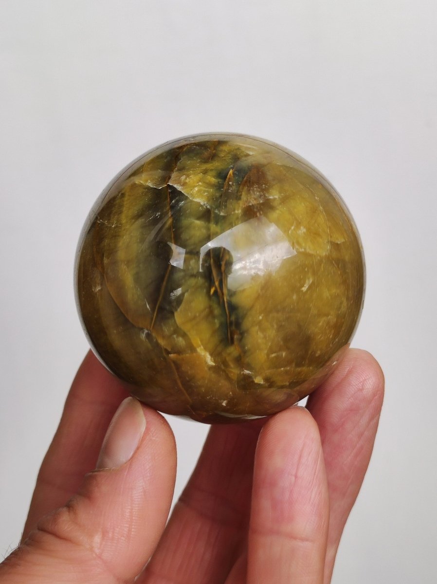 Pietersite gold Edelstein Kugel Massage Haus Magische Deko Sphere Kristall Meditation HIPPIE GOA Boho Heilstein Naturschatz Sammler Mineral - Art of Nature Berlin