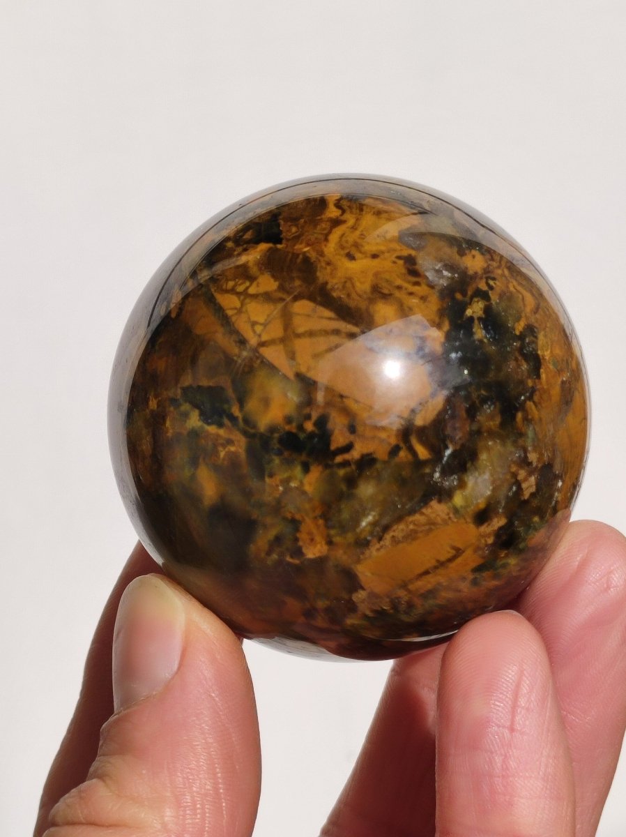 Pietersite gold Edelstein Kugel Massage Haus Magische Deko Sphere Kristall Meditation HIPPIE GOA Boho Heilstein Naturschatz Sammler Mineral - Art of Nature Berlin