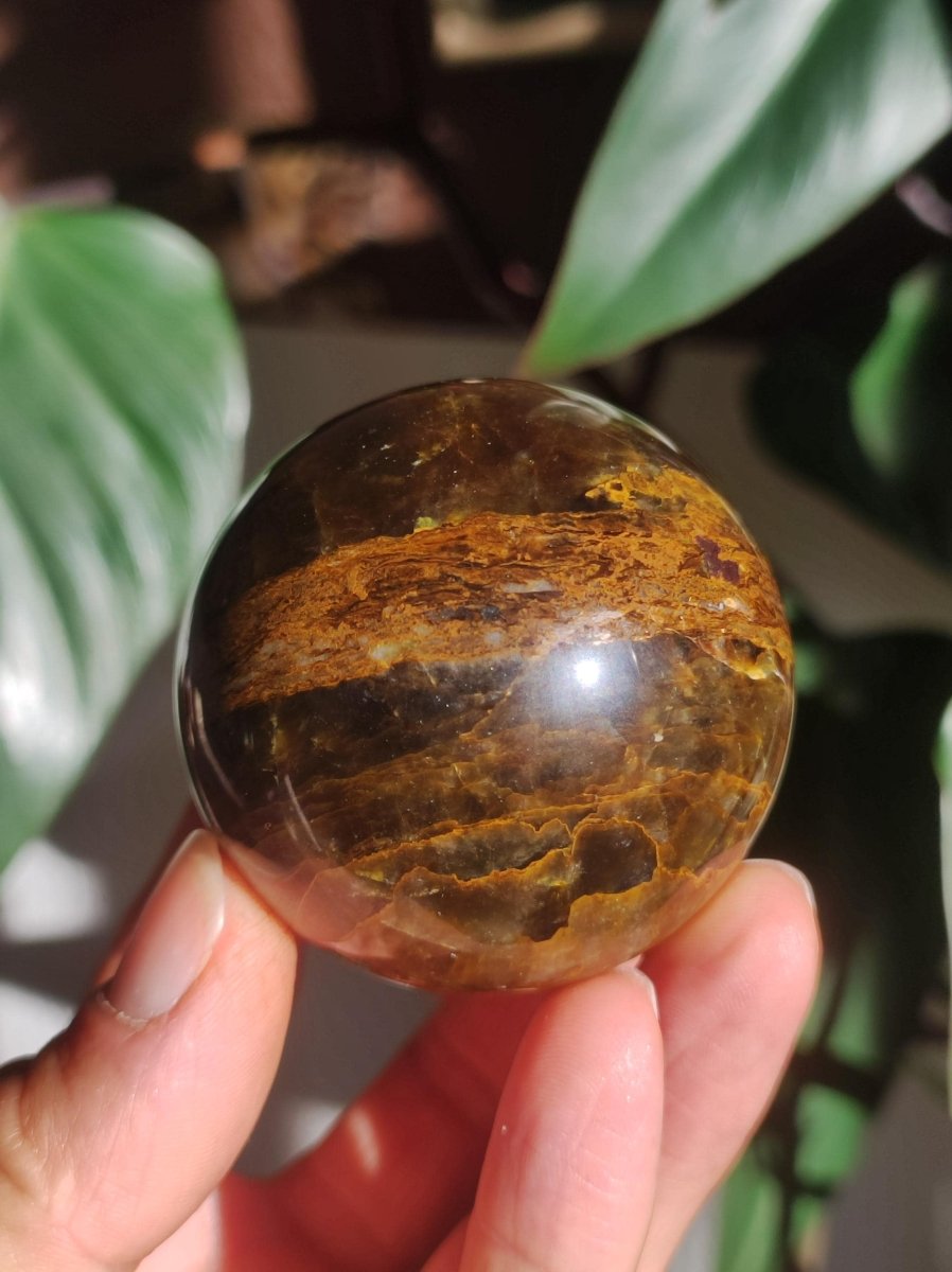 Pietersite gold Edelstein Kugel Massage Haus Magische Deko Sphere Kristall Meditation HIPPIE GOA Boho Heilstein Naturschatz Sammler Mineral - Art of Nature Berlin