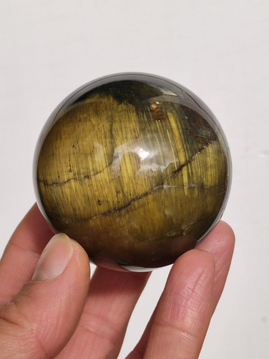 Pietersite gold Edelstein Kugel Massage Haus Magische Deko Sphere Kristall Meditation HIPPIE GOA Boho Heilstein Naturschatz Sammler Mineral - Art of Nature Berlin