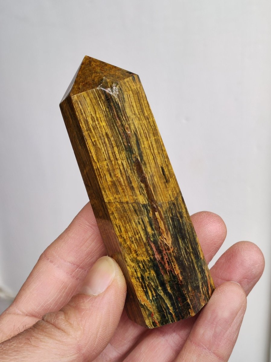 Pietersite gold Edelstein Turm Spitze Obelisk Haus Magische Deko Kristall Meditation HIPPIE GOA Boho Heilstein Naturschatz Sammler Mineral - Art of Nature Berlin