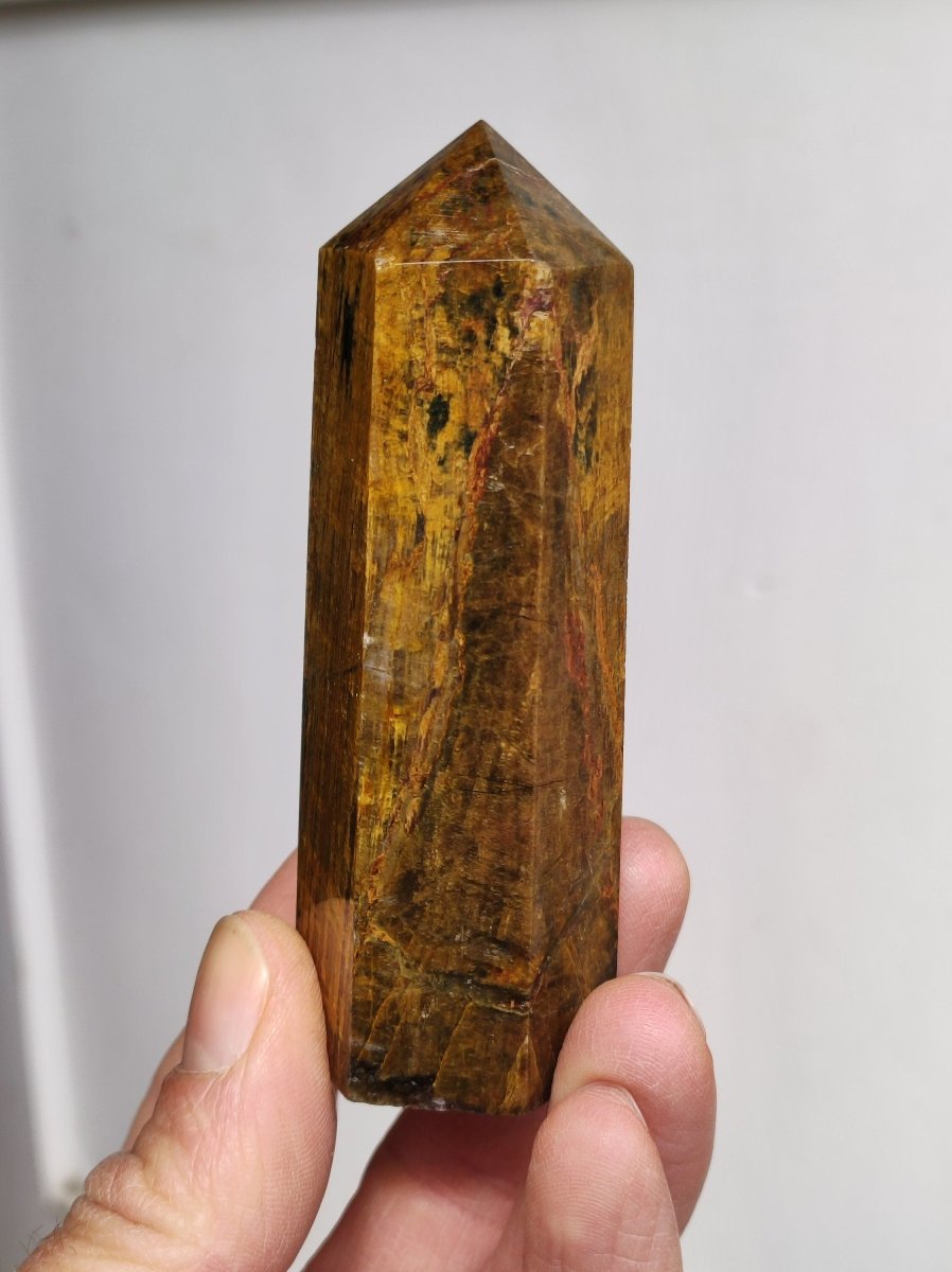 Pietersite gold Edelstein Turm Spitze Obelisk Haus Magische Deko Kristall Meditation HIPPIE GOA Boho Heilstein Naturschatz Sammler Mineral - Art of Nature Berlin