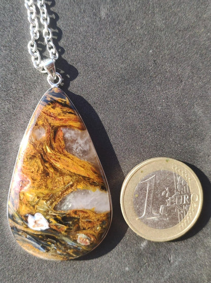 Pietersite gold rot - 925 Sterling Silber Edelstein Kette Natur Schutz Rarität Heilstein Kristall Mann Frau Er Sie Geschenk Schimmer - Art of Nature Berlin