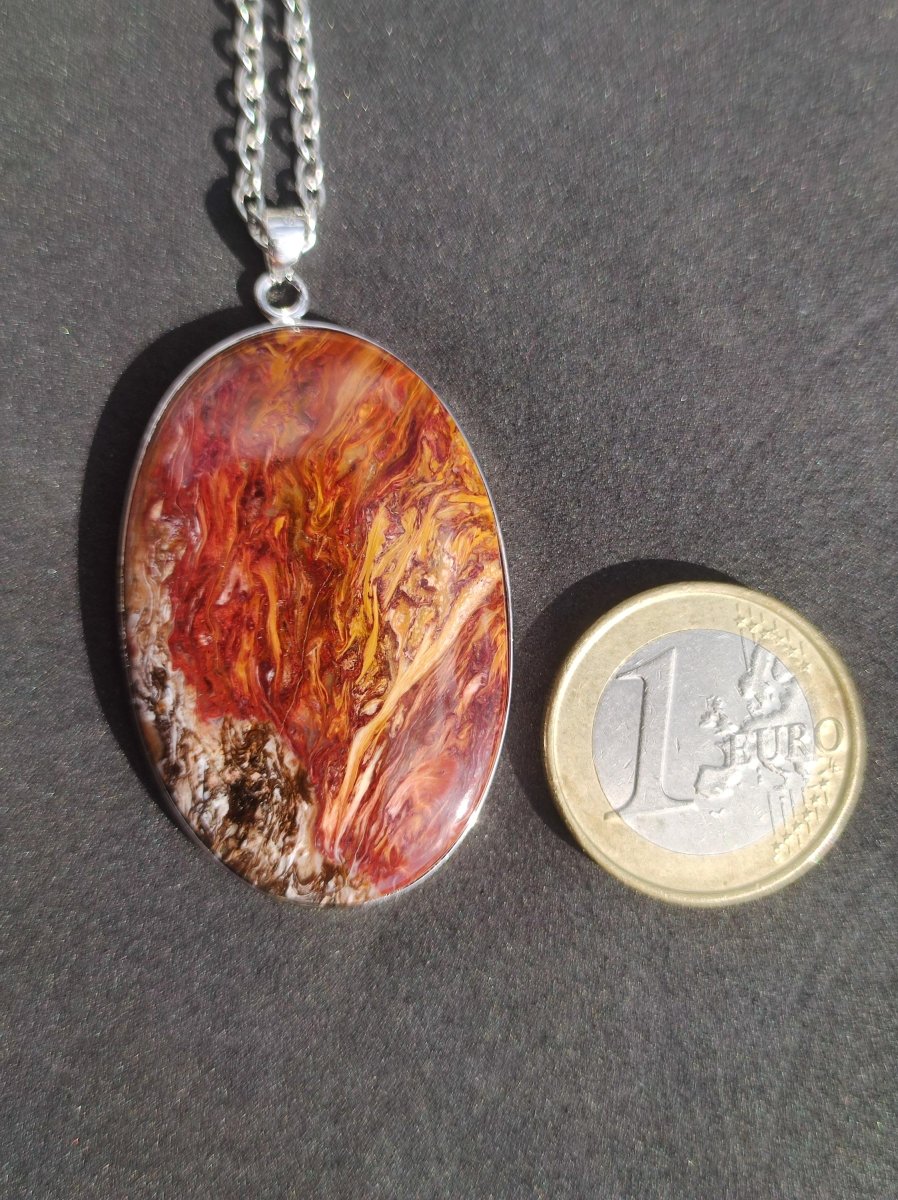 Pietersite gold rot - 925 Sterling Silber Edelstein Kette Natur Schutz Rarität Heilstein Kristall Mann Frau Er Sie Geschenk Schimmer - Art of Nature Berlin