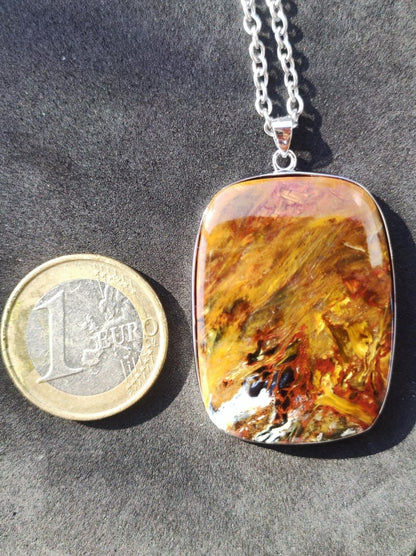 Pietersite gold rot - 925 Sterling Silber Edelstein Kette Natur Schutz Rarität Heilstein Kristall Mann Frau Er Sie Geschenk Schimmer - Art of Nature Berlin