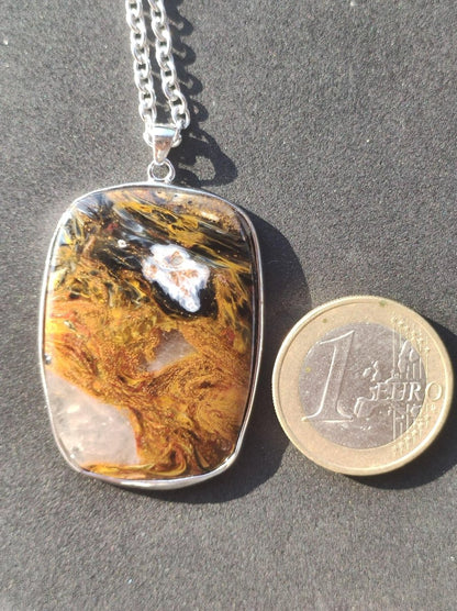 Pietersite gold rot - 925 Sterling Silber Edelstein Kette Natur Schutz Rarität Heilstein Kristall Mann Frau Er Sie Geschenk Schimmer - Art of Nature Berlin