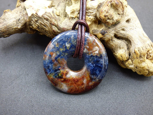 Pietersite gold rot blau ~ Edelstein Kette ~HIPPIE ~GOA ~Boho ~Tibet ~Ethno ~Nature ~Donut ~Schutzsymbol ~Heilstein ~Rarität - Art of Nature Berlin