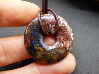 Pietersite gold rot blau ~ Edelstein Kette ~HIPPIE ~GOA ~Boho ~Tibet ~Ethno ~Nature ~Donut ~Schutzsymbol ~Heilstein ~Rarität - Art of Nature Berlin