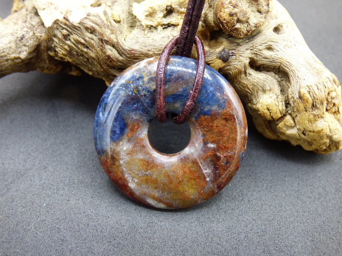 Pietersite gold rot blau ~ Edelstein Kette ~HIPPIE ~GOA ~Boho ~Tibet ~Ethno ~Nature ~Donut ~Schutzsymbol ~Heilstein ~Rarität - Art of Nature Berlin