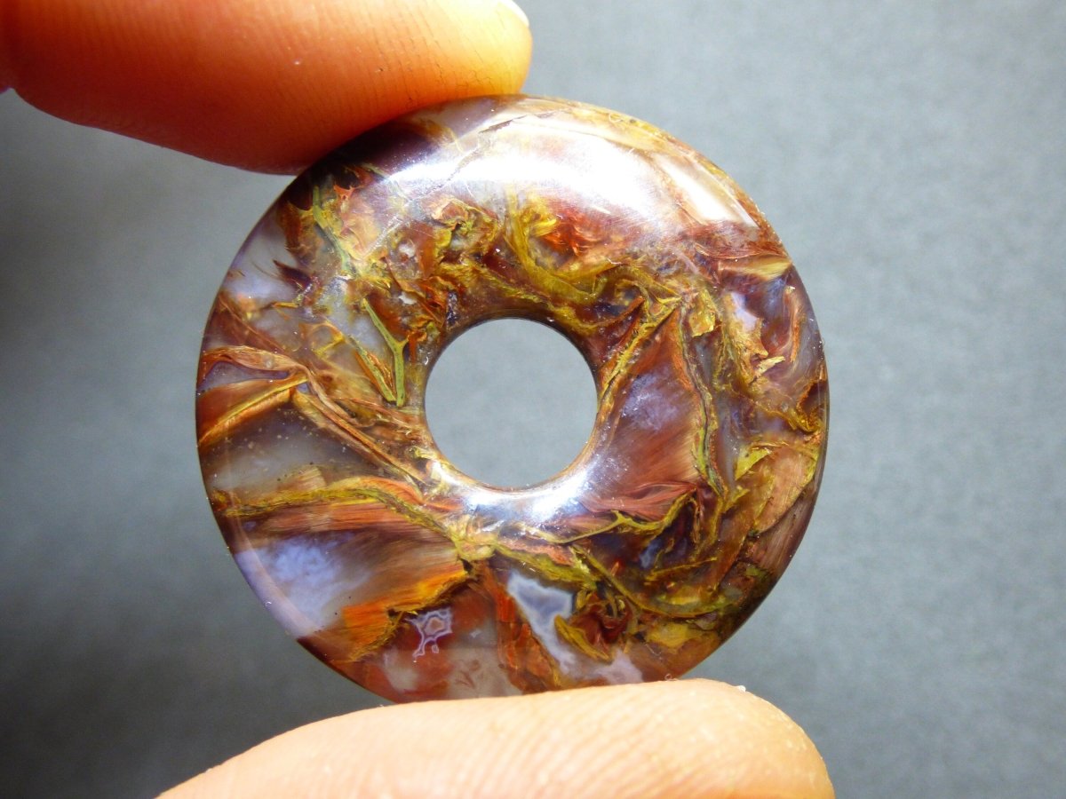 Pietersite gold & rot ~ Edelstein Kette ~HIPPIE ~GOA ~Boho ~Tibet ~Ethno ~Nature ~Donut ~Schutzsymbol ~Rarität - Art of Nature Berlin