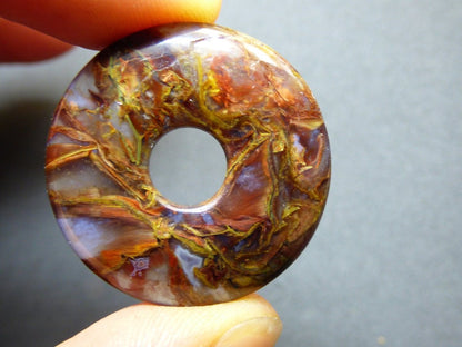 Pietersite gold & rot ~ Edelstein Kette ~HIPPIE ~GOA ~Boho ~Tibet ~Ethno ~Nature ~Donut ~Schutzsymbol ~Rarität - Art of Nature Berlin