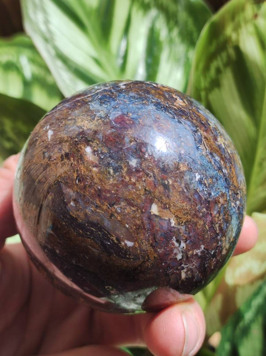 Pietersite ~ Magische Edelstein Kugel Massage & Deko Sphere Crystal Spielkugel Meditation ~HIPPIE ~GOA ~Boho ~Ethno ~Heilstein 1234 - Art of Nature Berlin