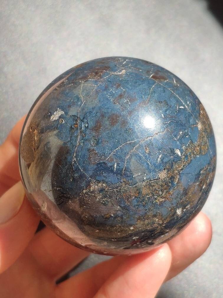 Pietersite ~ Magische Edelstein Kugel Massage & Deko Sphere Crystal Spielkugel Meditation ~HIPPIE ~GOA ~Boho ~Ethno ~Heilstein 1234 - Art of Nature Berlin