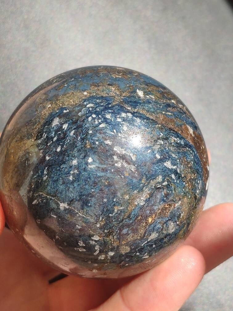 Pietersite ~ Magische Edelstein Kugel Massage & Deko Sphere Crystal Spielkugel Meditation ~HIPPIE ~GOA ~Boho ~Ethno ~Heilstein 1234 - Art of Nature Berlin