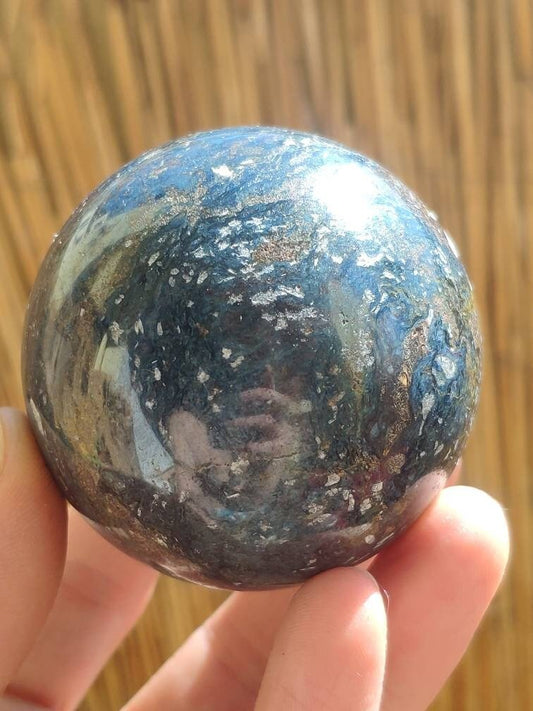 Pietersite ~ Magische Edelstein Kugel Massage & Deko Sphere Crystal Spielkugel Meditation ~HIPPIE ~GOA ~Boho ~Ethno ~Heilstein 1234 - Art of Nature Berlin