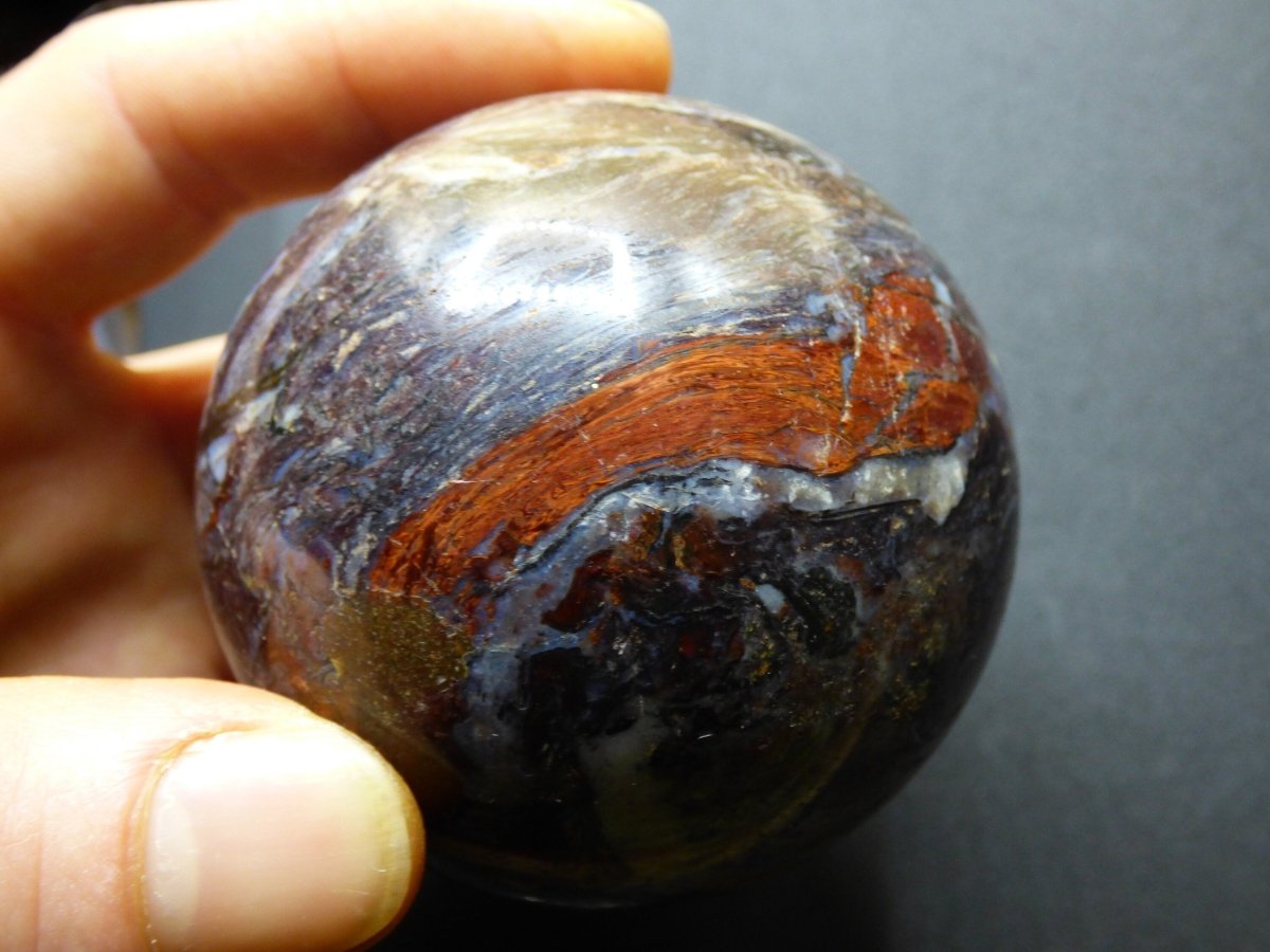 Pietersite ~ Magische Edelstein Kugel Massage & Deko Sphere Crystal Spielkugel Meditation ~HIPPIE ~GOA ~Boho ~Ethno ~Heilstein 1234 - Art of Nature Berlin