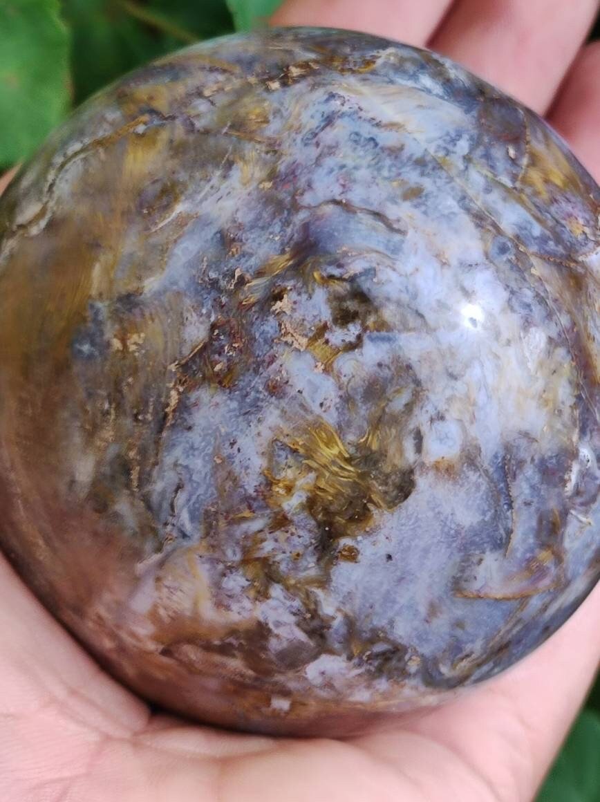 Pietersite ~ Magische Edelstein Kugel Massage & Deko Sphere Crystal Spielkugel Meditation ~HIPPIE ~GOA ~Boho ~Ethno ~Heilstein 1234 - Art of Nature Berlin