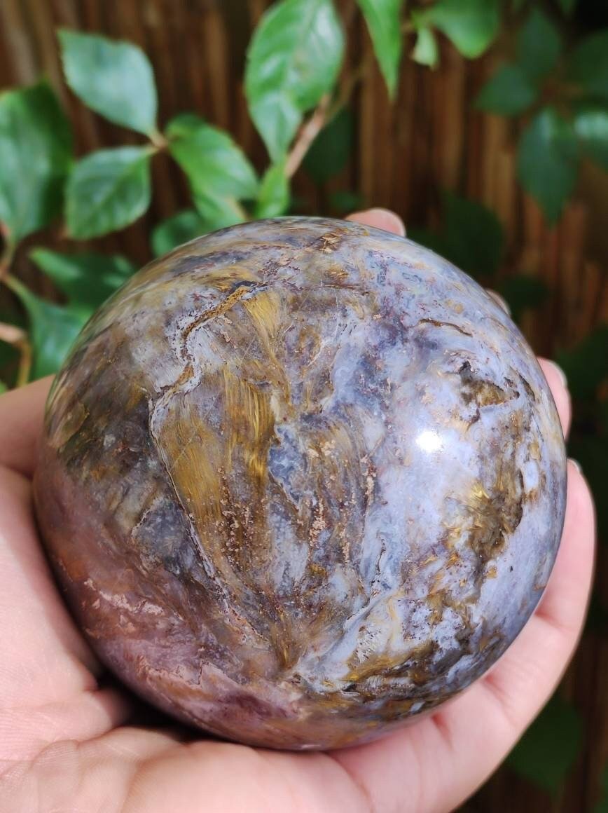 Pietersite ~ Magische Edelstein Kugel Massage & Deko Sphere Crystal Spielkugel Meditation ~HIPPIE ~GOA ~Boho ~Ethno ~Heilstein 1234 - Art of Nature Berlin