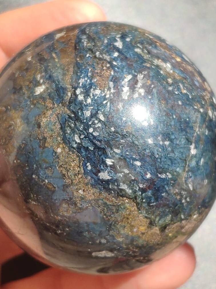 Pietersite ~ Magische Edelstein Kugel Massage & Deko Sphere Crystal Spielkugel Meditation ~HIPPIE ~GOA ~Boho ~Ethno ~Heilstein 1234 - Art of Nature Berlin